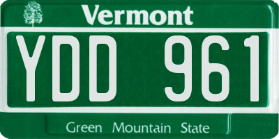 VT license plate YDD961