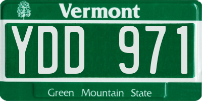 VT license plate YDD971
