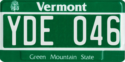VT license plate YDE046
