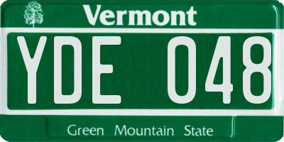 VT license plate YDE048