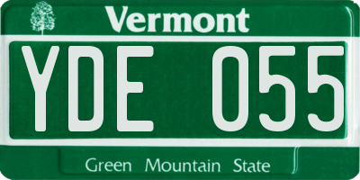 VT license plate YDE055