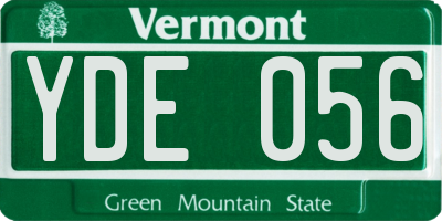 VT license plate YDE056