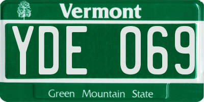 VT license plate YDE069