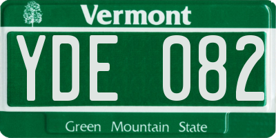 VT license plate YDE082