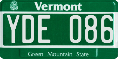 VT license plate YDE086