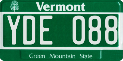VT license plate YDE088