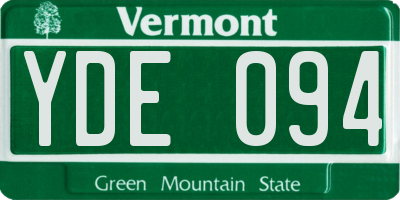 VT license plate YDE094