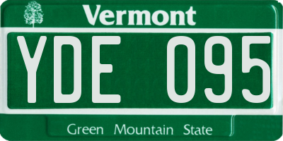 VT license plate YDE095