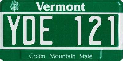 VT license plate YDE121