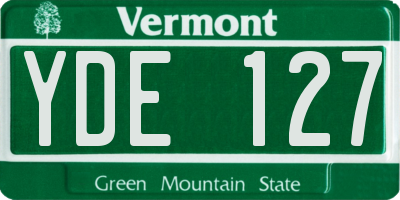 VT license plate YDE127