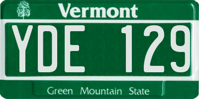 VT license plate YDE129