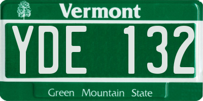 VT license plate YDE132