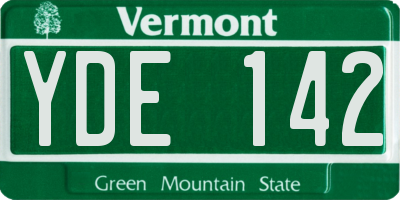 VT license plate YDE142