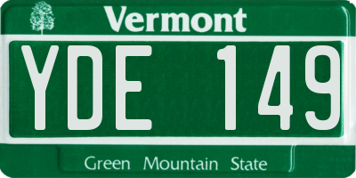 VT license plate YDE149