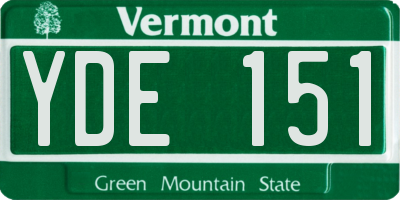 VT license plate YDE151