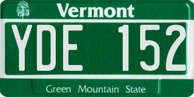 VT license plate YDE152