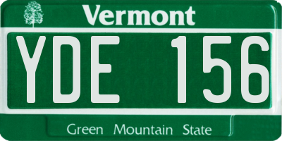 VT license plate YDE156