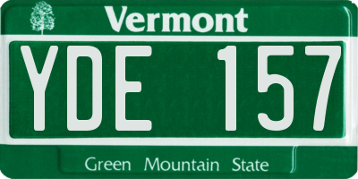 VT license plate YDE157