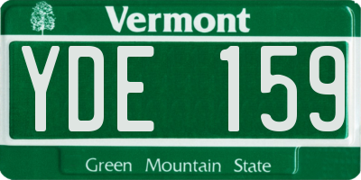 VT license plate YDE159