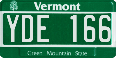 VT license plate YDE166
