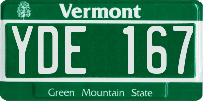 VT license plate YDE167