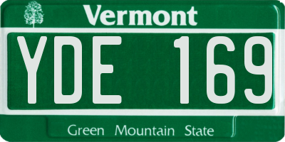 VT license plate YDE169
