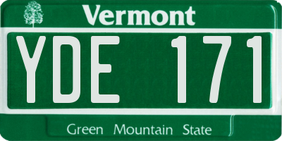 VT license plate YDE171