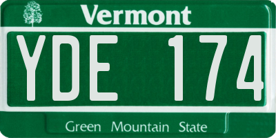 VT license plate YDE174
