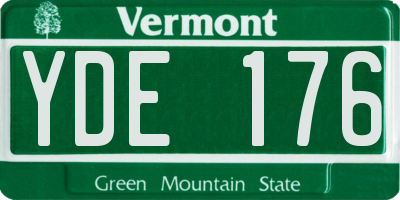 VT license plate YDE176