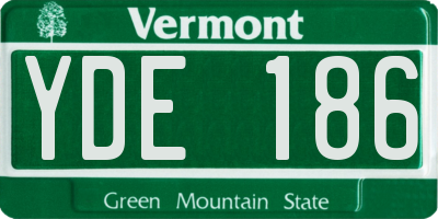 VT license plate YDE186