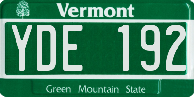 VT license plate YDE192
