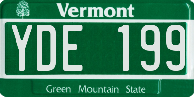 VT license plate YDE199