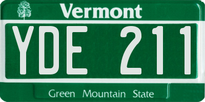 VT license plate YDE211