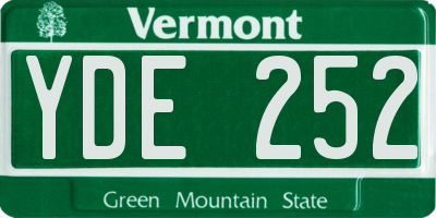 VT license plate YDE252
