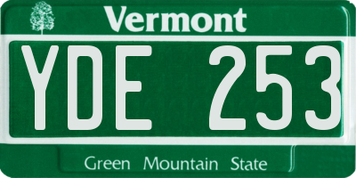 VT license plate YDE253