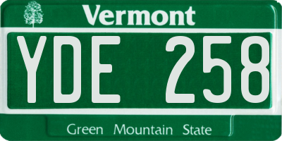 VT license plate YDE258