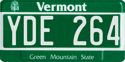 VT license plate YDE264