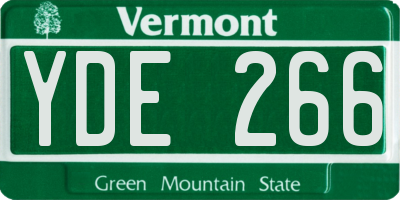 VT license plate YDE266