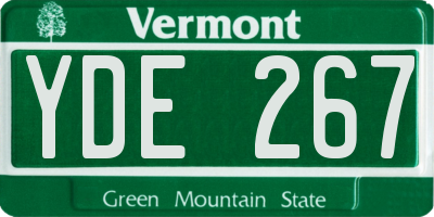 VT license plate YDE267