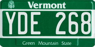 VT license plate YDE268