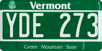 VT license plate YDE273
