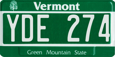 VT license plate YDE274