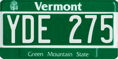 VT license plate YDE275