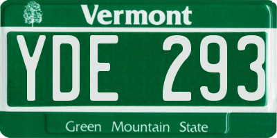 VT license plate YDE293