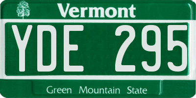 VT license plate YDE295