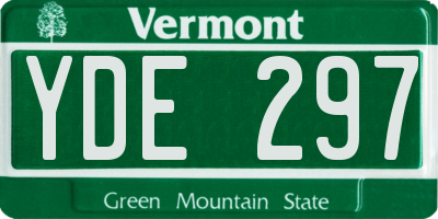 VT license plate YDE297