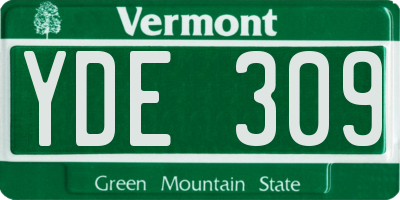 VT license plate YDE309