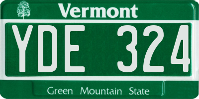 VT license plate YDE324