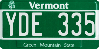 VT license plate YDE335