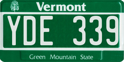 VT license plate YDE339